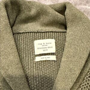 rag & bone Olive Green Men's Cardigan Sweater